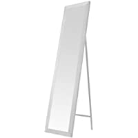 Espejo de pie Blanco nórdico de Madera de 37 x 157 cm - LOLAhome